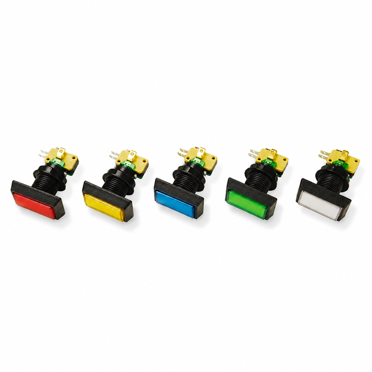 Rectangular Illuminated Arcade Button — 51 × 33 mm
